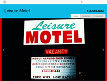 Tablet Screenshot of leisuremotelwindsor.com